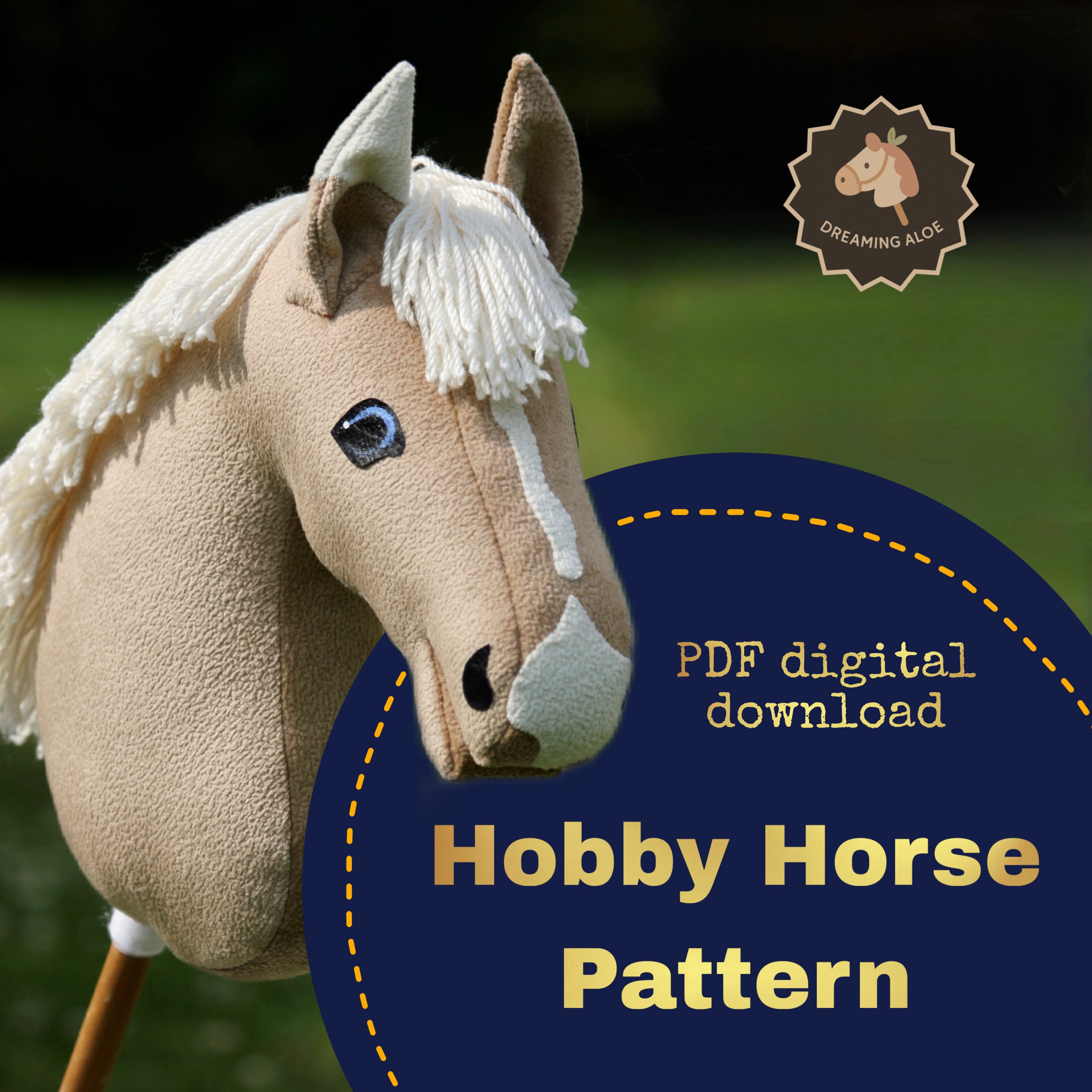 Digital Hobby Horse Template - DIY Sewing Project Pattern | Golden Boy
