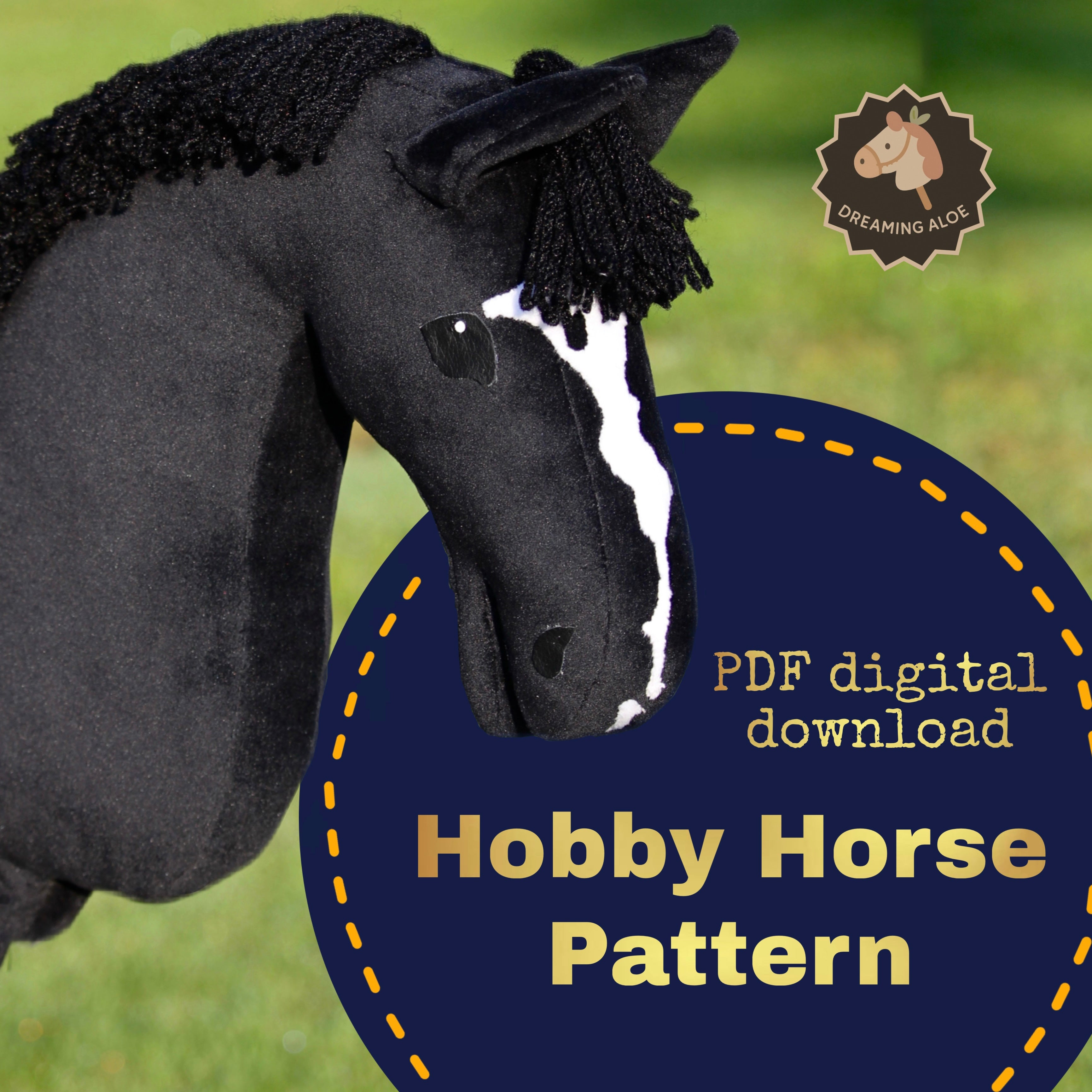 Digital Hobby Horse Template - DIY Sewing Project Pattern | Medichi