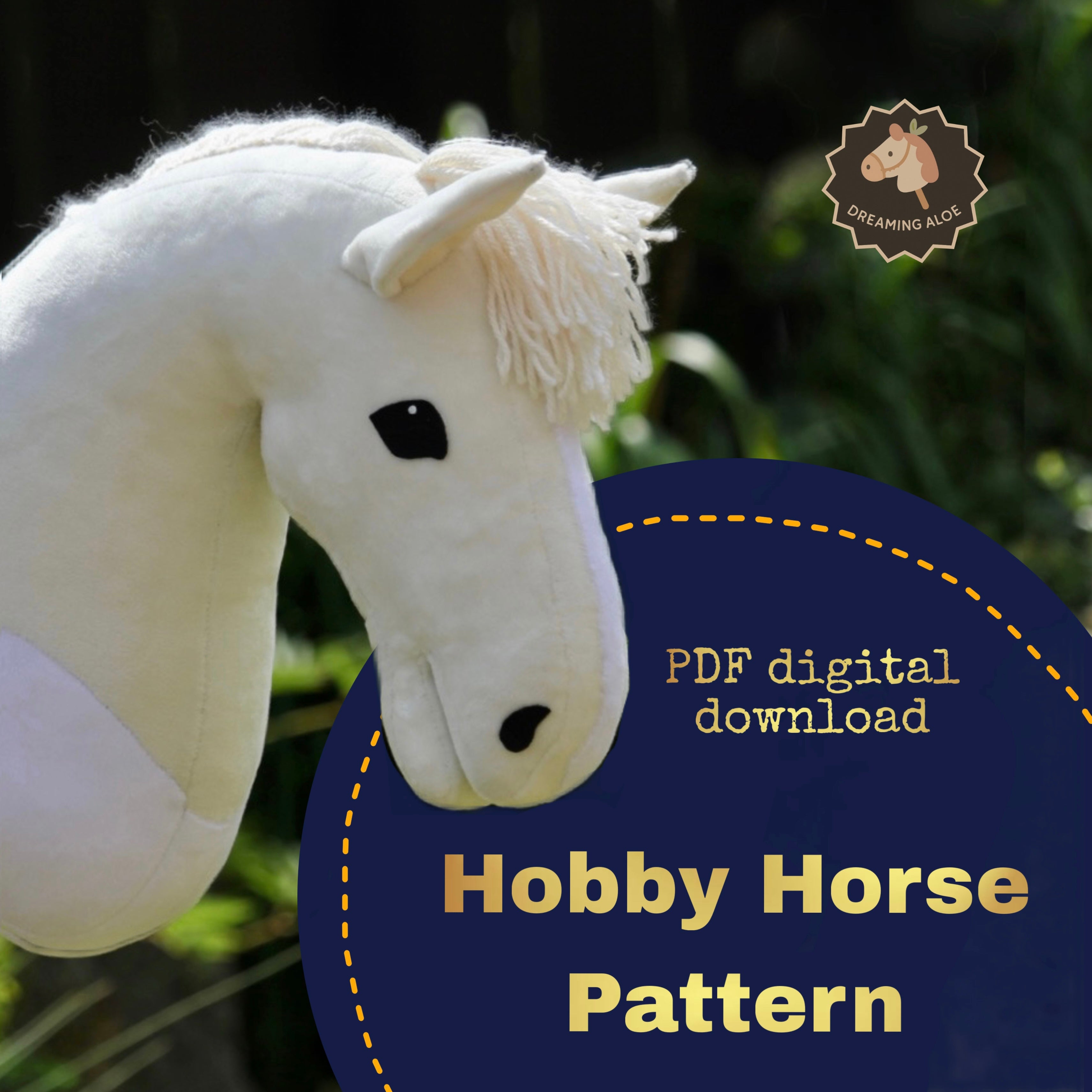 Digital Hobby Horse Template - DIY Sewing Project Pattern | Medichi