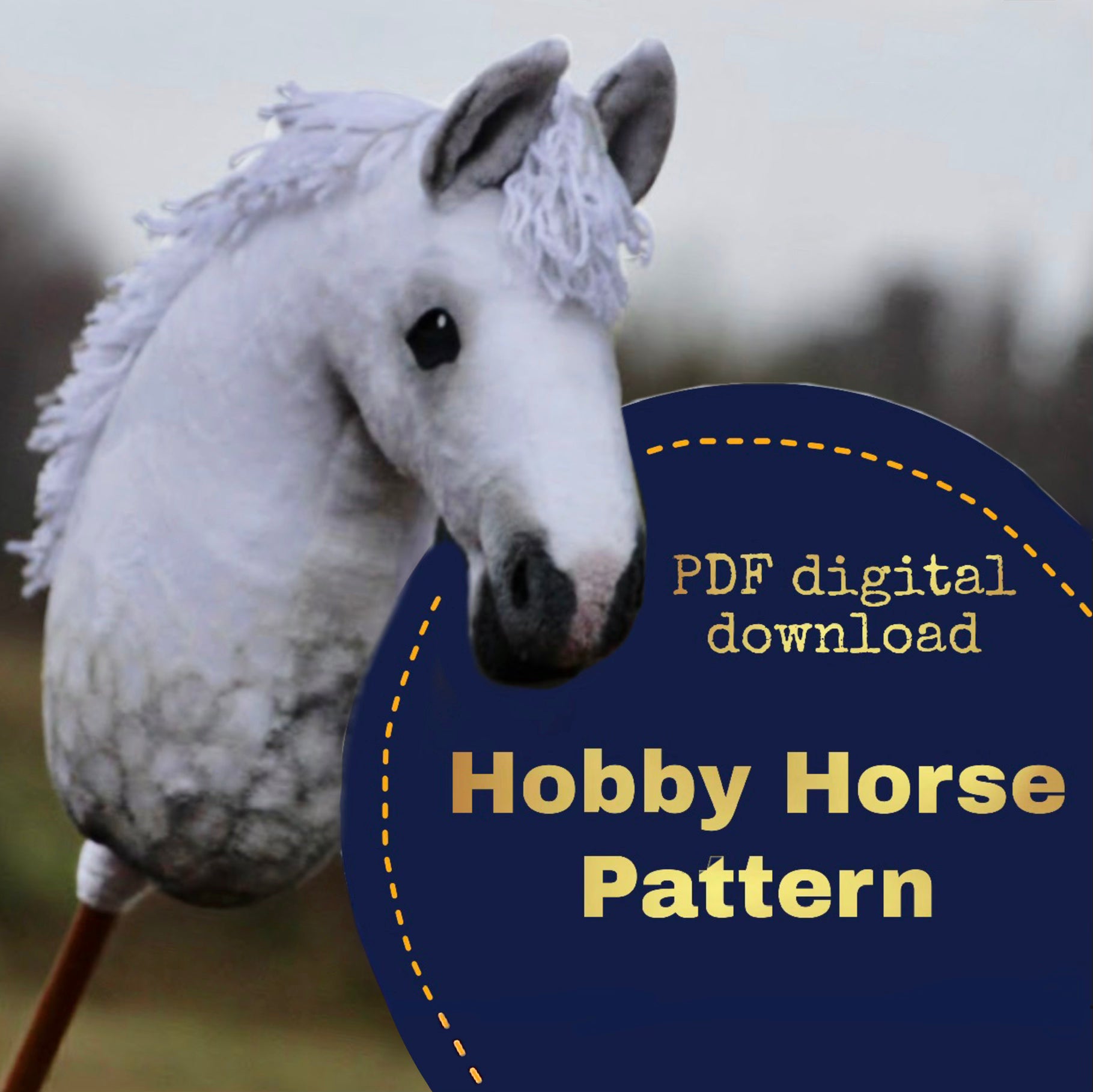 Digital Hobby Horse Template - DIY Sewing Project Pattern | Medichi
