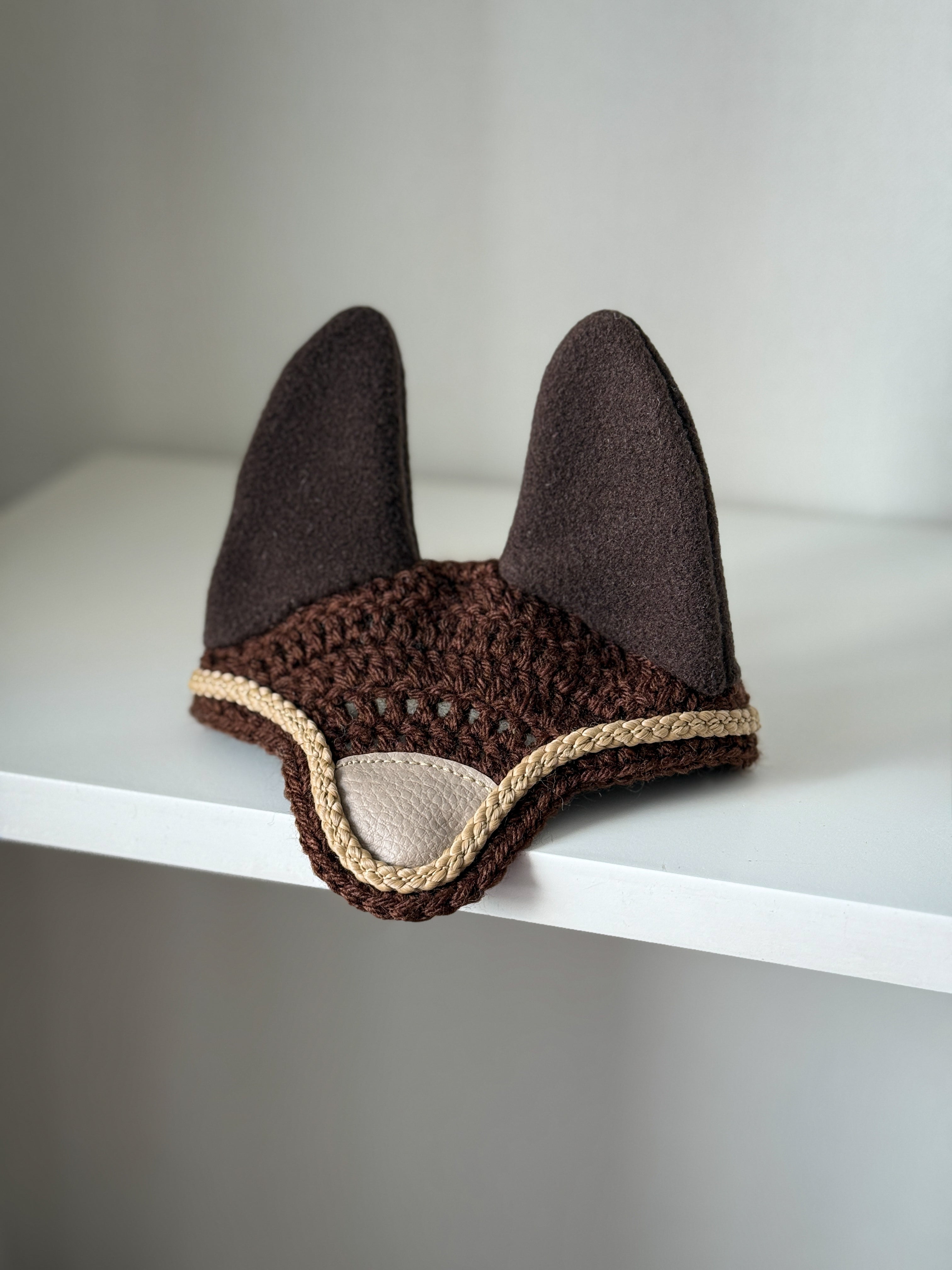 Crochet Ear Bonnet for Hobby Horse | Brownie Style