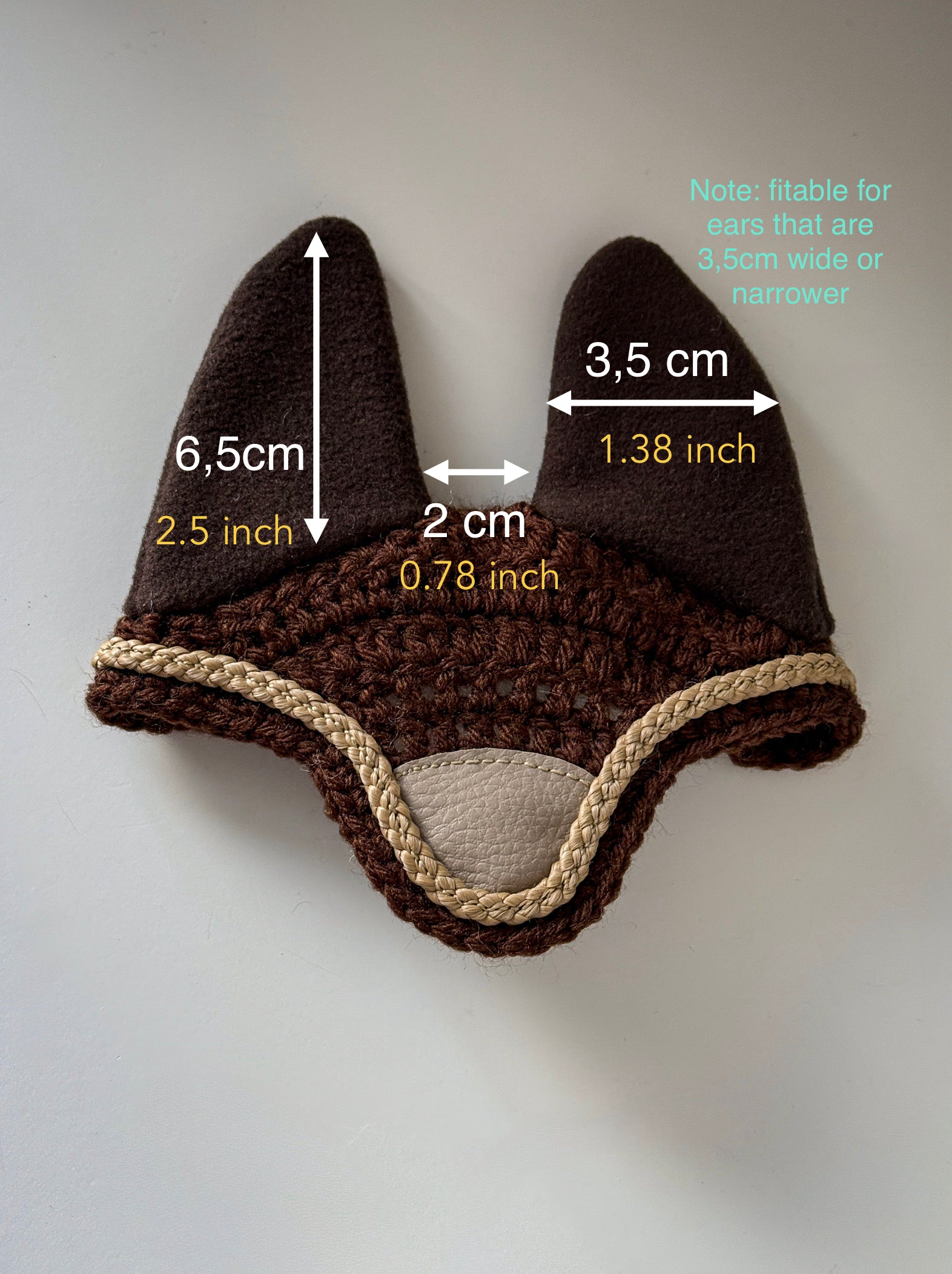 Crochet Ear Bonnet for Hobby Horse | Brownie Style
