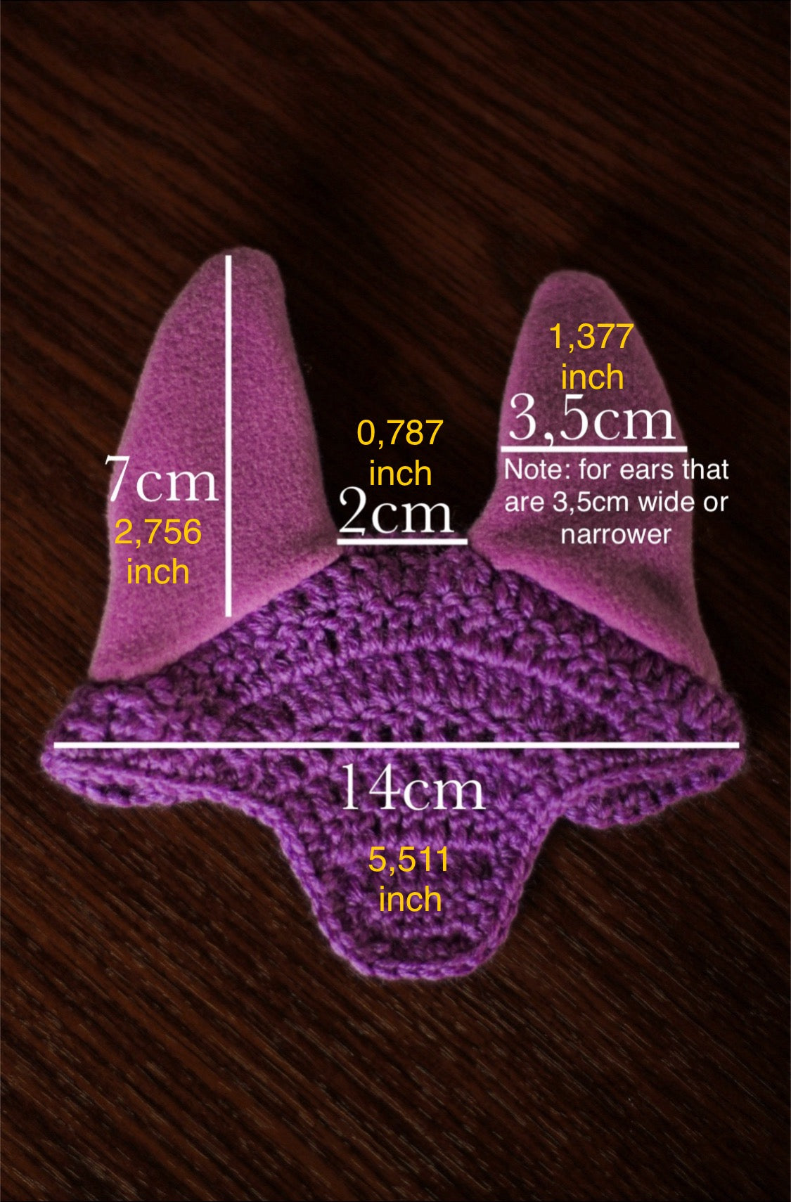 Crochet Ear Bonnet for Hobby Horse | Classic