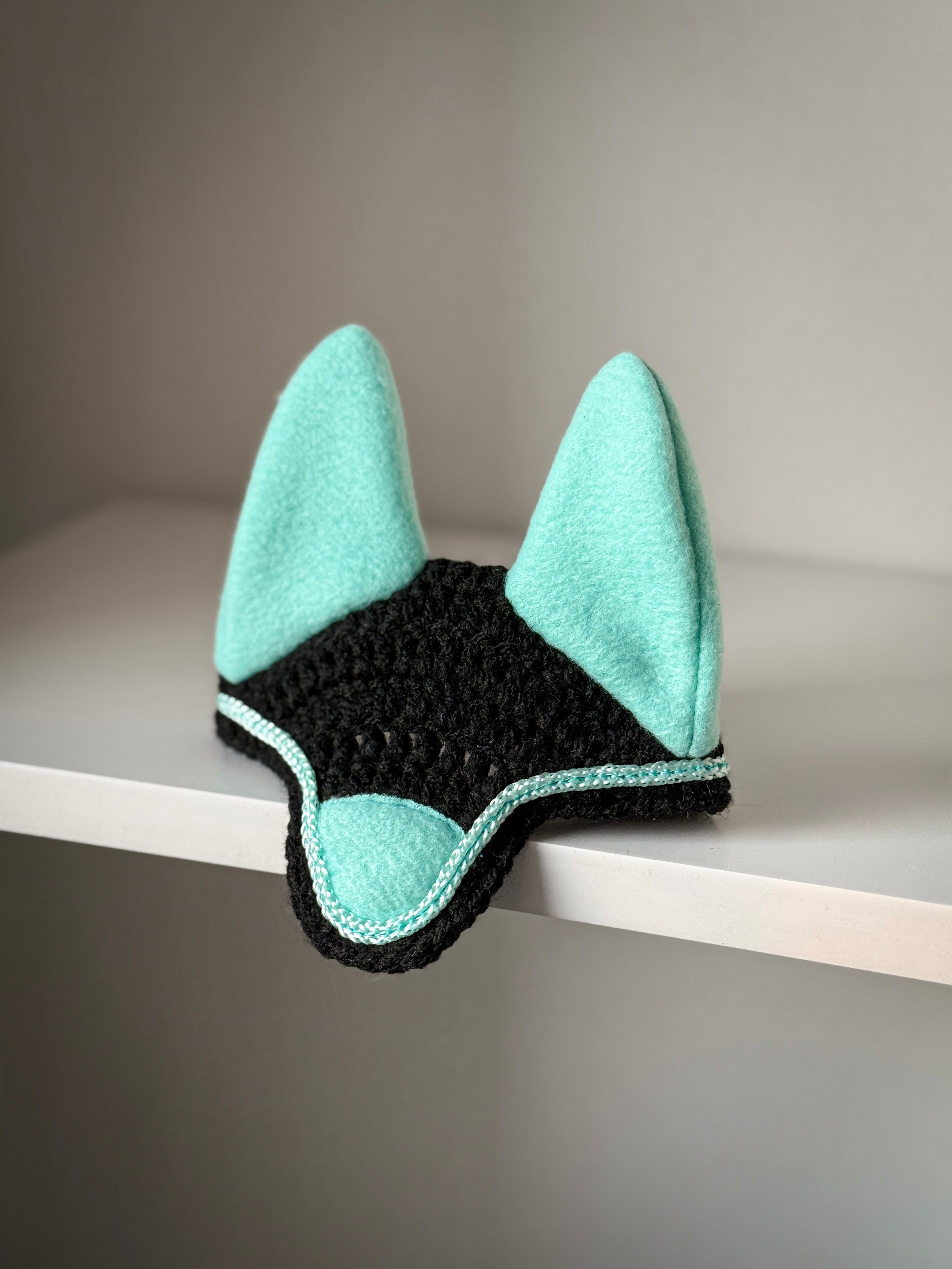Crochet Ear Bonnet for Hobby Horse | Minty Night