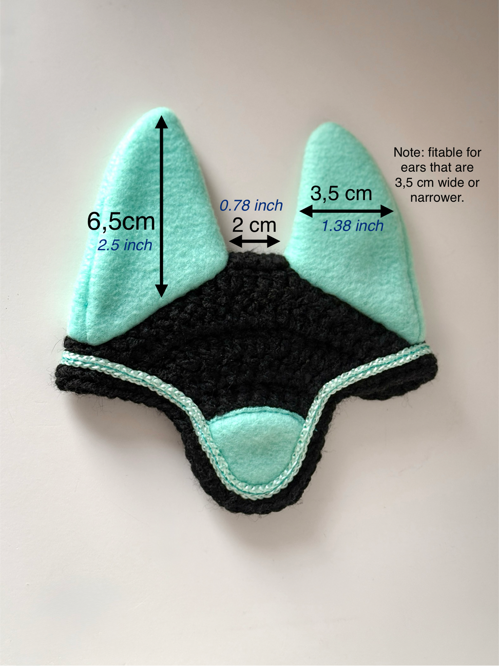Crochet Ear Bonnet for Hobby Horse | Minty Night