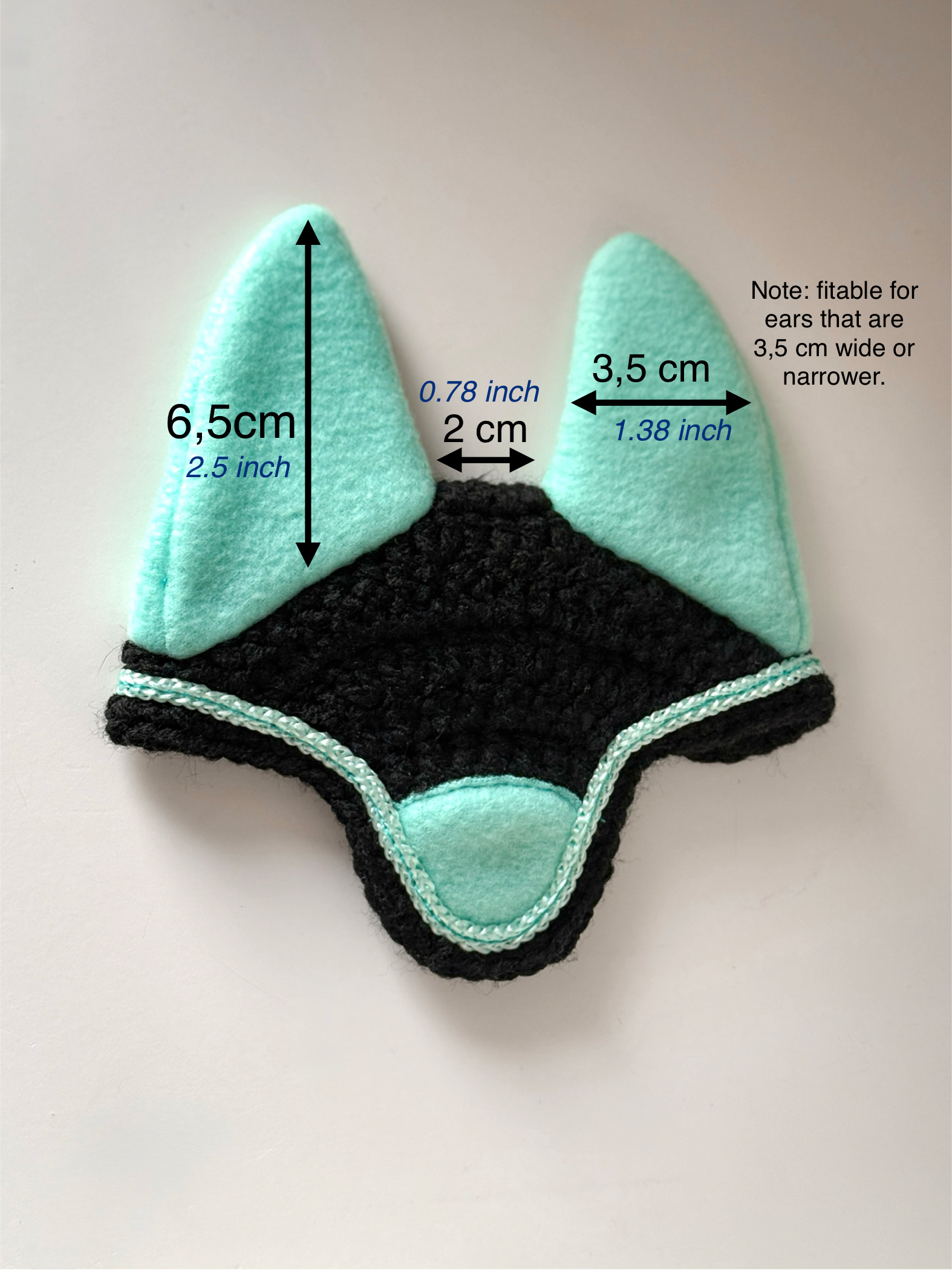 Crochet Ear Bonnet for Hobby Horse | Minty Night
