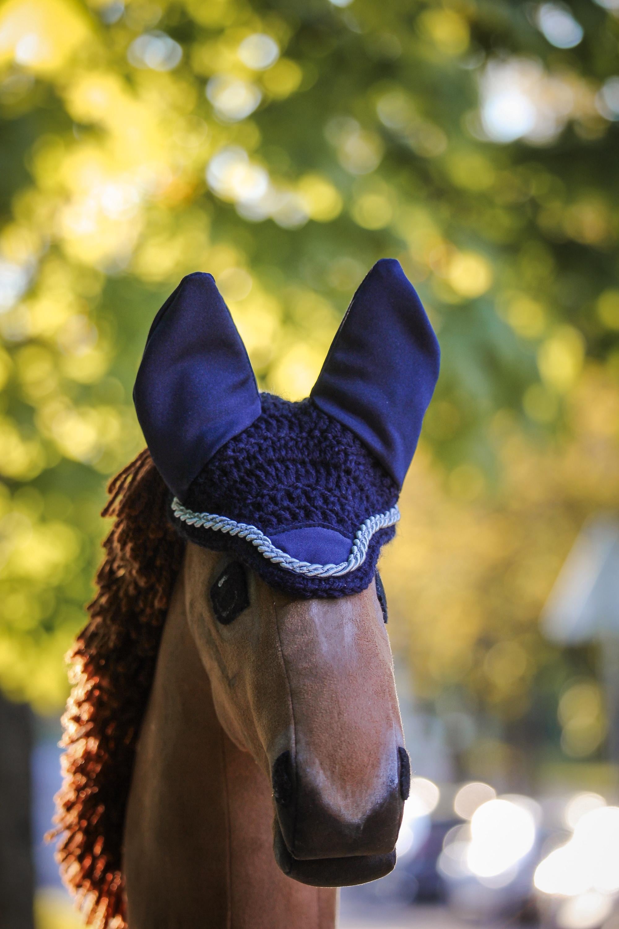 Crochet Ear Bonnet for Hobby Horse | Celestia