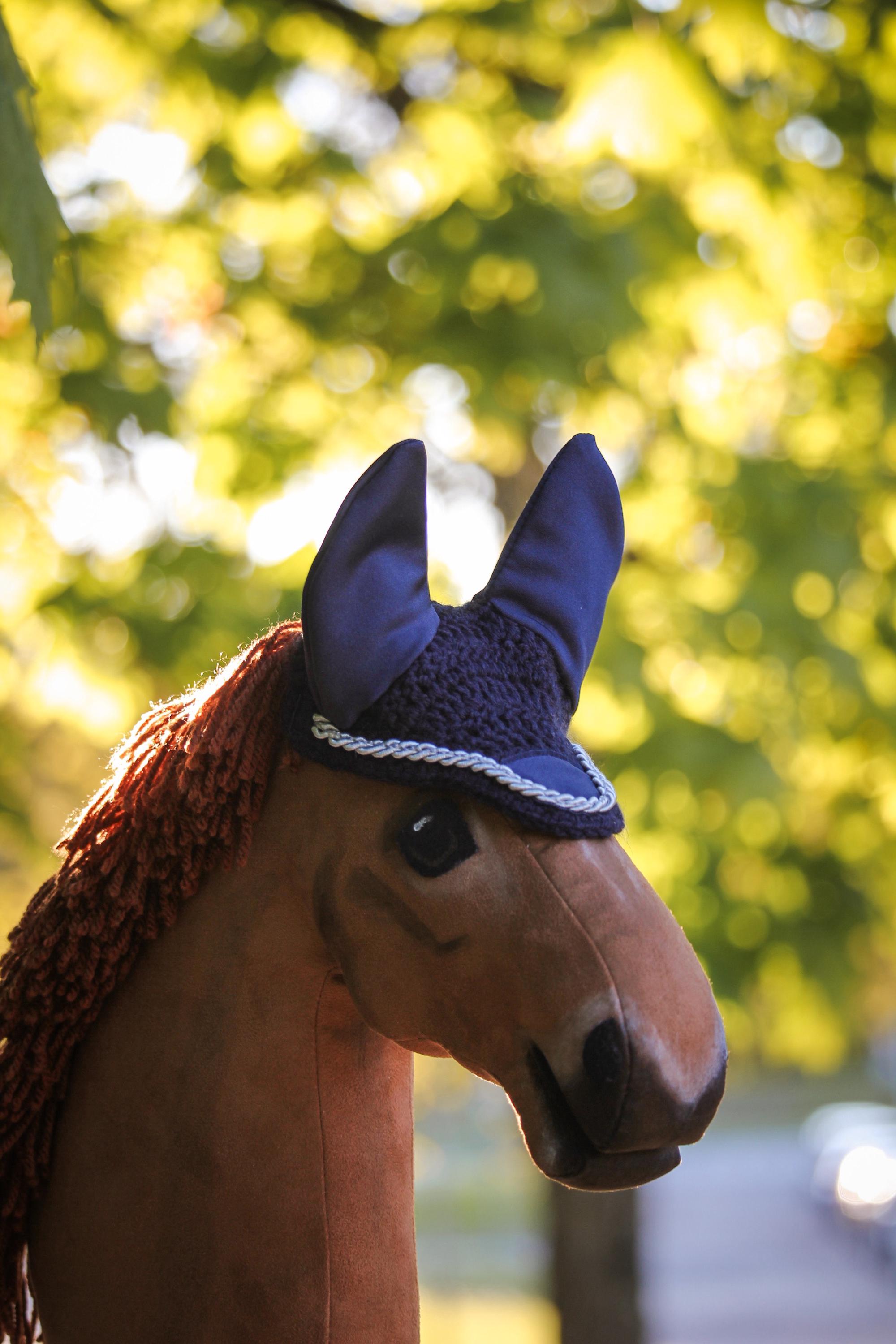 Crochet Ear Bonnet for Hobby Horse | Celestia